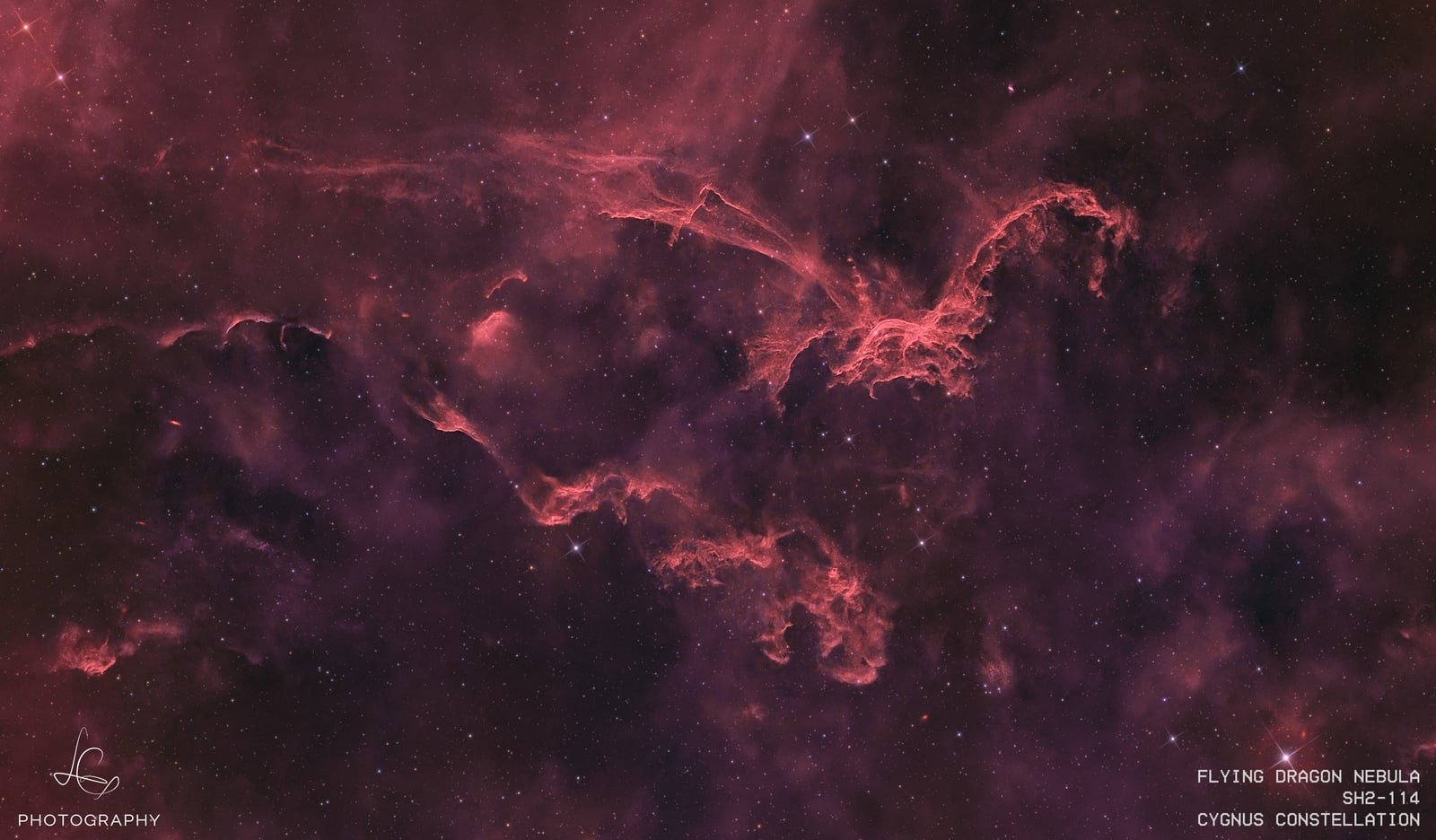 Sh2-114 — The Flying Dragon Nebula